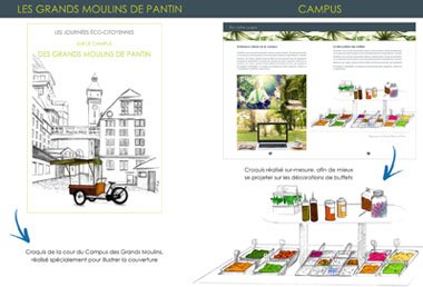 Proposition de plaquette de présentation des journées éco-citoyennes du campus des Grands Moulins de Pantin