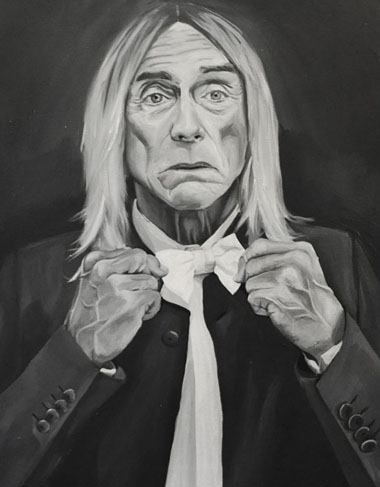 Iggy : Iggy Pop. Acrylique sur toile. Dispo, s’il vous interesse : contact@elisalewis.net